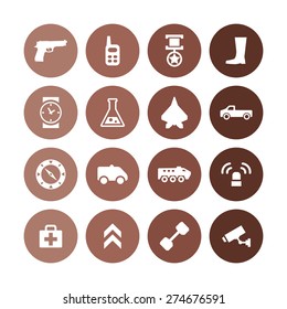 army icons universal set for web and mobile