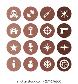 army icons universal set for web and mobile