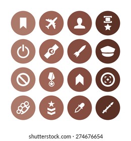 army icons universal set for web and mobile
