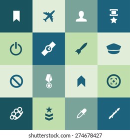 army icons universal set for web and mobile