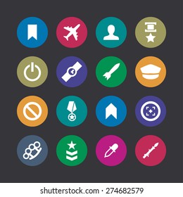 army icons universal set for web and mobile