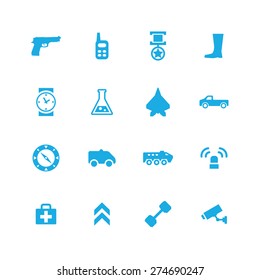 army icons universal set for web and mobile