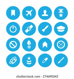 army icons universal set for web and mobile