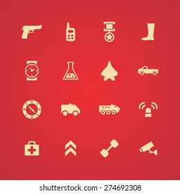 army icons universal set for web and mobile
