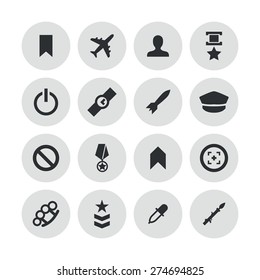 army icons universal set for web and mobile