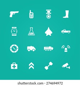 army icons universal set for web and mobile