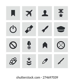 army icons universal set for web and mobile