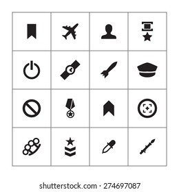 army icons universal set for web and mobile