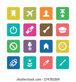 army icons universal set for web and mobile