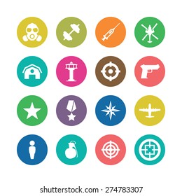 army icons universal set for web and mobile