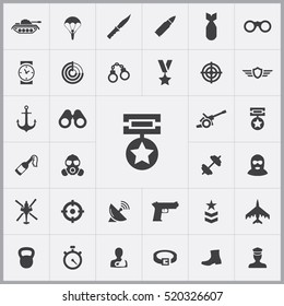 army icons universal set for web and mobile