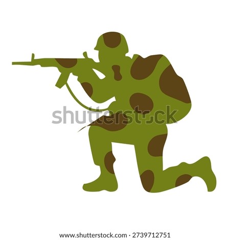army infantry man in camo suit carrying gear for battlefield combat operations