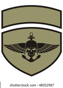 Army Insignia With Skull.