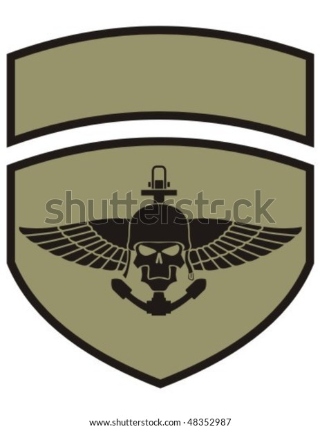 Army Insignia Skull Stock Vector (Royalty Free) 48352987