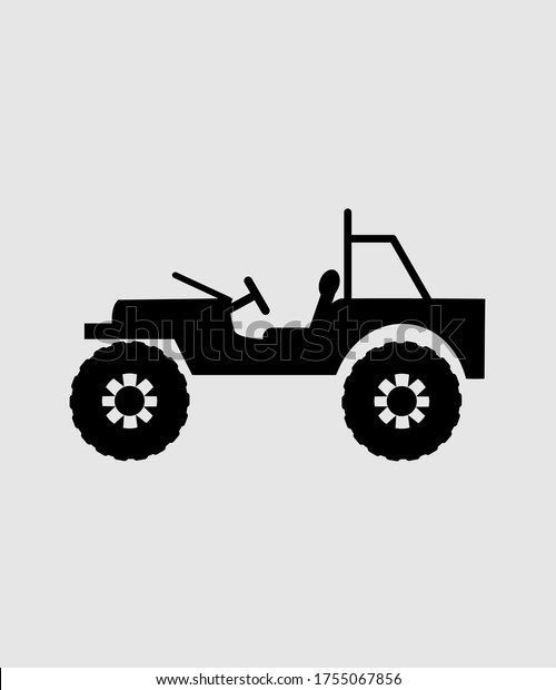 Army Jeep Icon Vector Logo Stock Vector (Royalty Free) 1755067856 ...