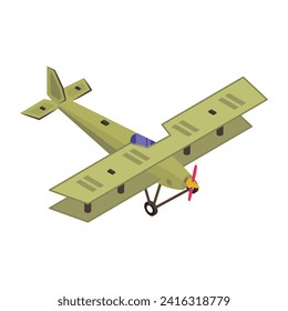 An army jet icon isometric design