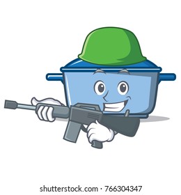 Army kitchen character cartoon style