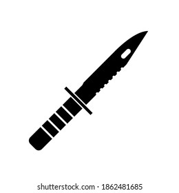 Army knife, combat knife icon, logo isolated on white background