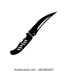 Army knife, combat knife icon, logo isolated on white background