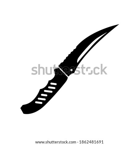 Army knife, combat knife icon, logo isolated on white background