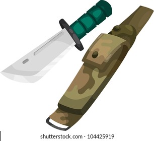 Army knife on a white background