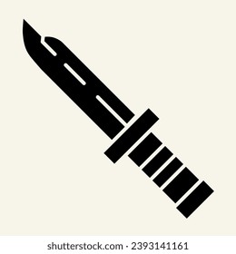 Army knife solid icon. Military knife vector illustration isolated on white. Dagger glyph style design, designed for web and app. Eps 10