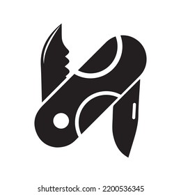 Army knife weapon icon | Black Vector illustration |