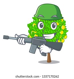 Army lemon tree in the cartoon shape