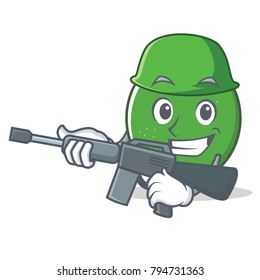 Army lime character cartoon style