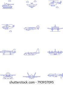 Army- Line Icon Set