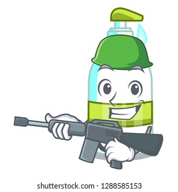 Army liquid soap in the character bottles