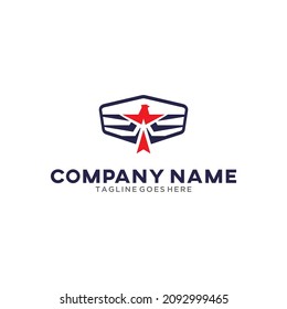 Army logo icon template. Military logo design vector illustration.