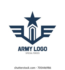 Army Logo Template Military Logo Concept Stock Vector (Royalty Free ...