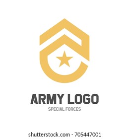 Army logo template. Military logo concept