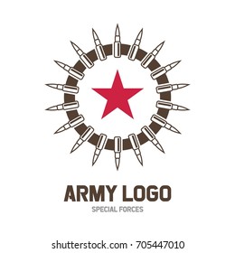 Army logo template. Military logo concept