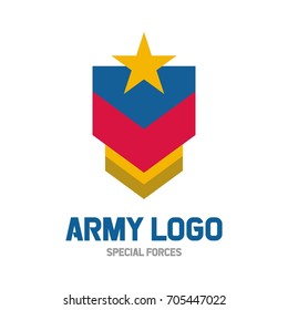 Army logo template. Military logo concept
