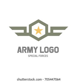 Army logo template. Military logo concept
