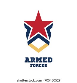 Army logo template. MIlitary logo concept