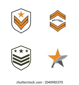 Army logo vector illustration template