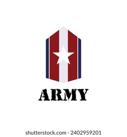 Diseño de símbolos militares vectores de logotipo de ejército