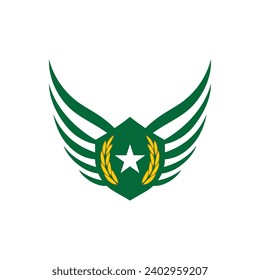 Diseño de símbolos militares vectores de logotipo de ejército