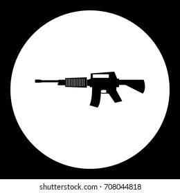 army machine gun simple silhouette black icon eps10