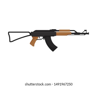 Army machine gun. Vector illustration on a white background.