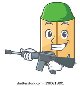 Army mailer envelope in the character shape