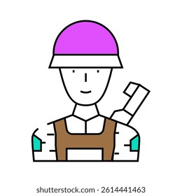 army male line icon vector. army male sign. isolated symbol illustration
