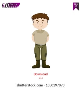 army man icon vector and soldier character vector illustration
