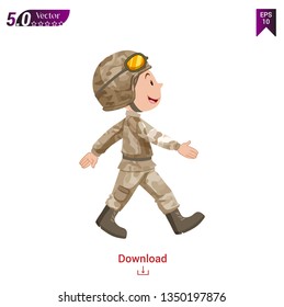 army man icon vector and soldier character vector illustration
