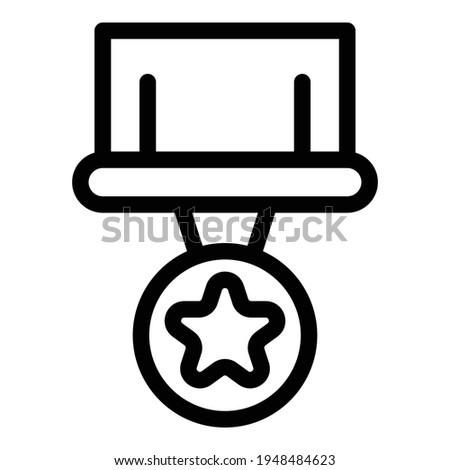 Army medal icon. Outline Army medal vector icon for web design isolated on white background