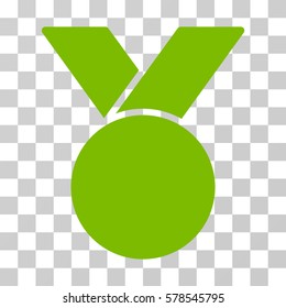 Army Medal icon. Vector illustration style is flat iconic symbol, eco green color, transparent background. Designed for web and software interfaces.