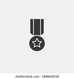 Army Medal Vector Icon Victoria